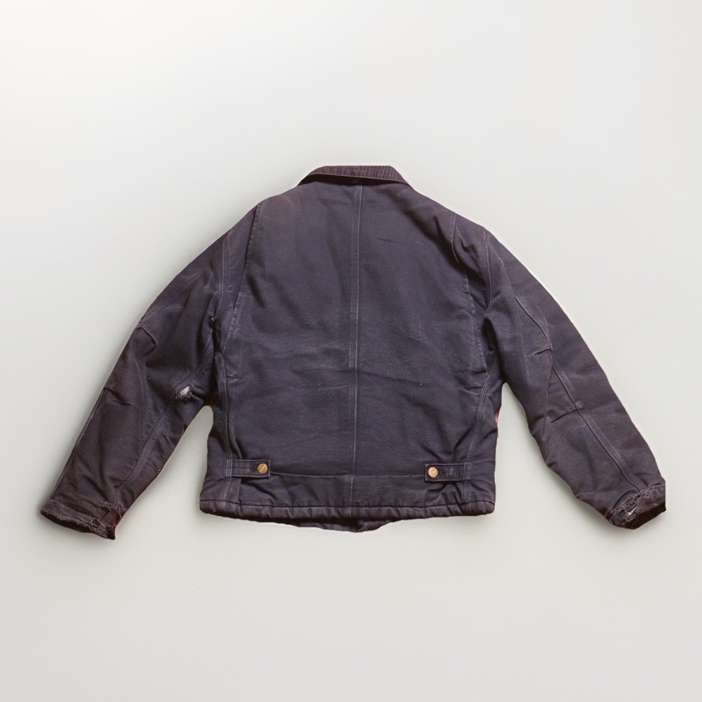 Vintage Carhartt Detroit Arctic Jacket Size Medium USA Made Faded Distressed - Picture 4 of 16
